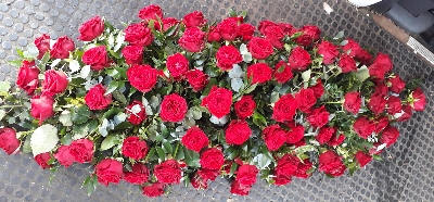 Coffin top   Roses