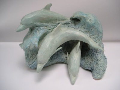 Dolphin School Sculpture