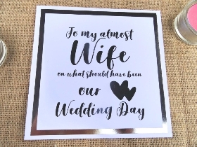 'To my almost...' wedding package